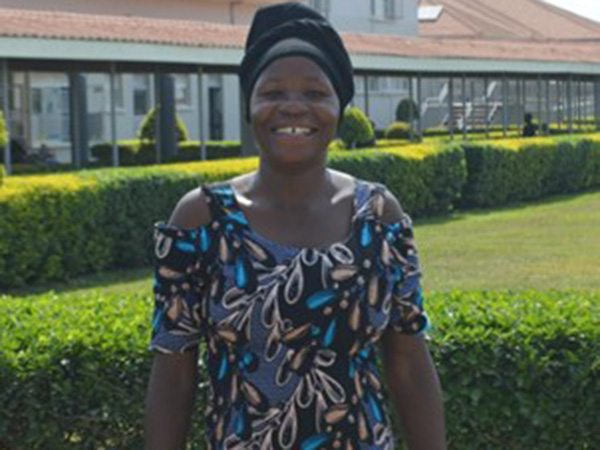 Mary at Terrewode Community Women’s Hospital on the day of her discharge, Spring 2025.