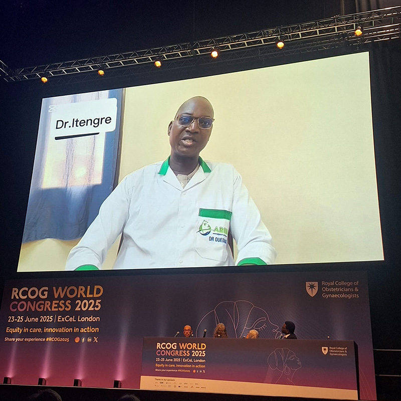 Dr. Itengre Ouedraogo at the RCOG World Congress