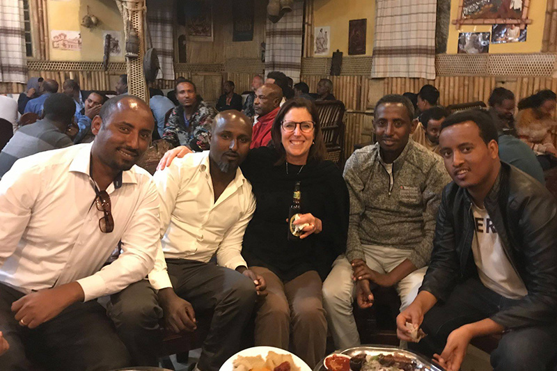 Tracy with other physicians